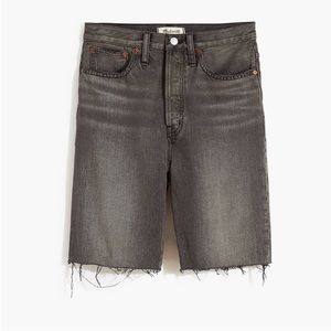 Madewell High-Rise Long Denim Shorts in Bronxdale Wash Size 23